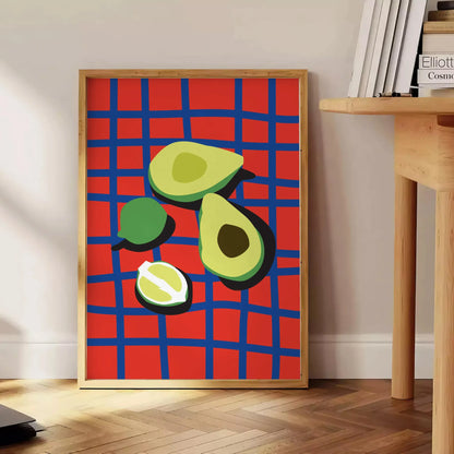 space vibrant Legume 3 Vegetable Art poster yellow blue hues wall enthusiasts unique print delightful gift decor stunning artwork available various sizes A4 cm A0