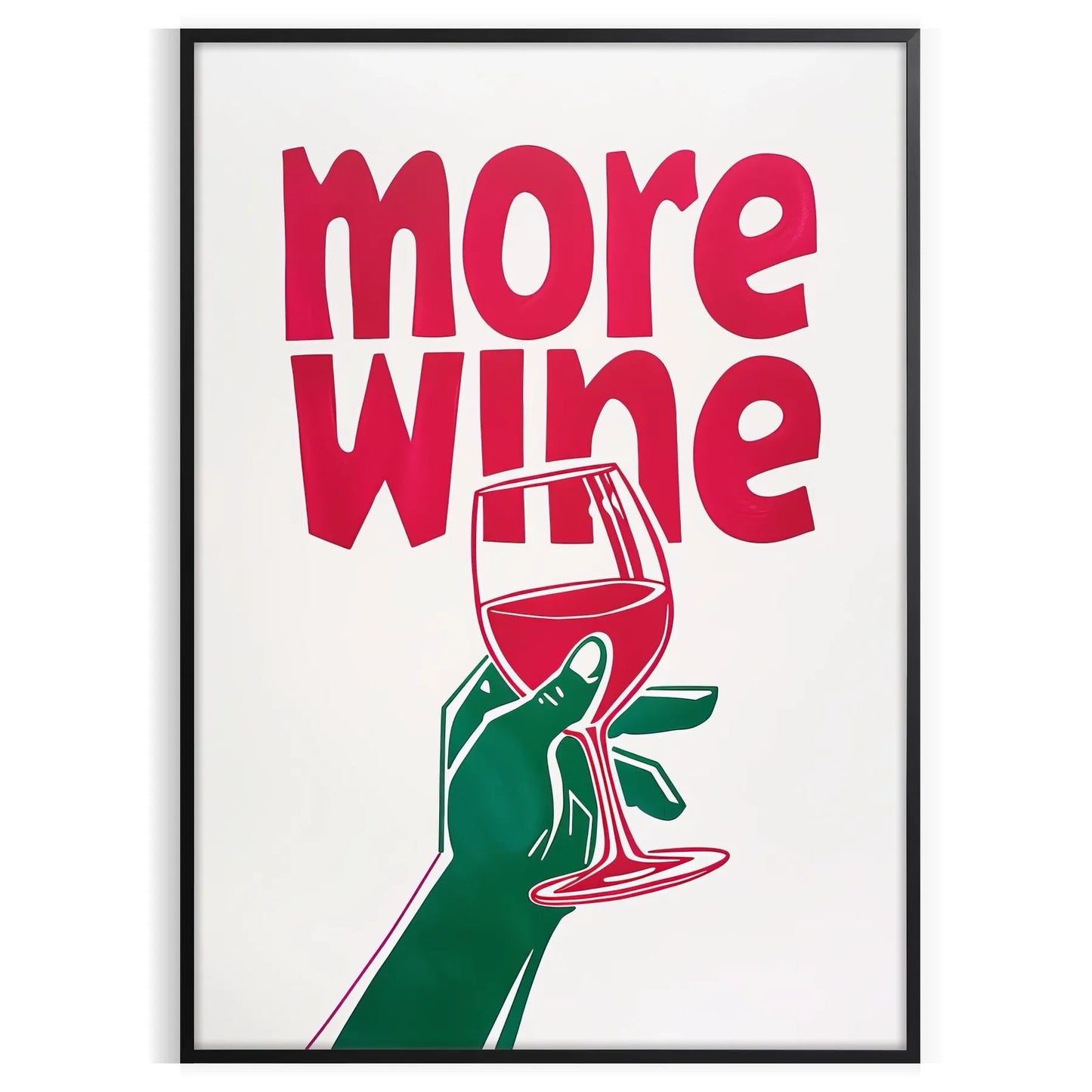 kitchen decor More Wine poster chic gray blue palette trendy wall art perfect gift lovers stylish touch space framed print unframed artwork walls today