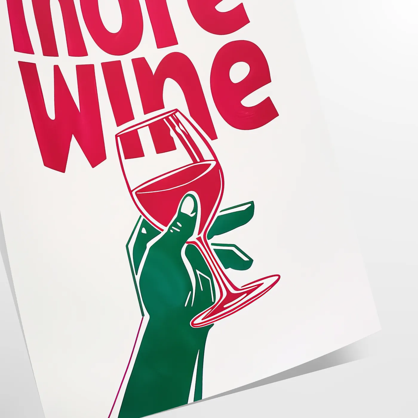 kitchen decor More Wine poster chic gray blue palette trendy wall art perfect gift lovers stylish touch space framed print unframed artwork walls today